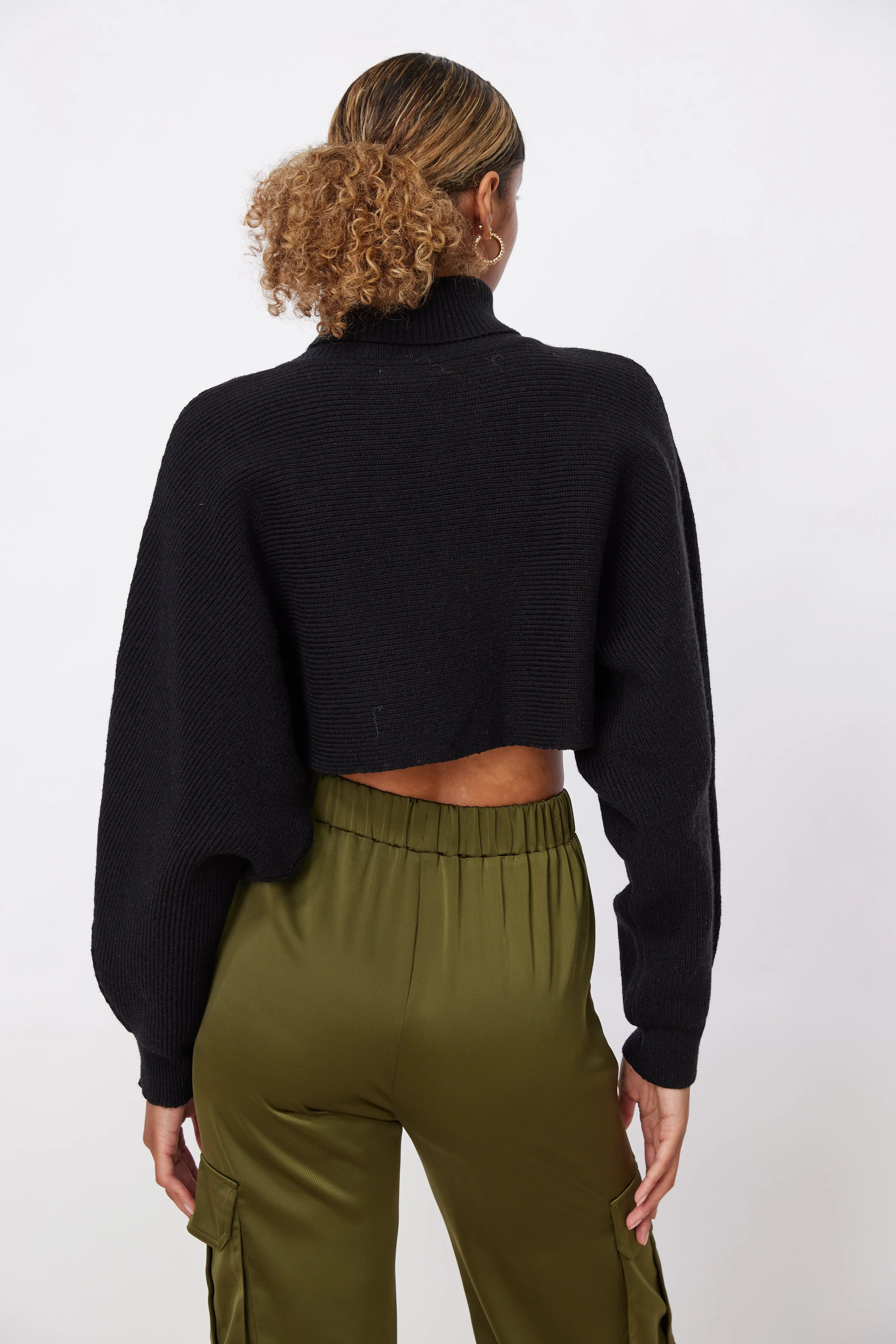 Shelton Cropped Turtleneck Sweater