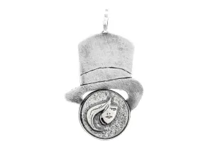 Stylish Face Medallion Hat Necklace