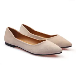 Suede Minimalist Point Toe Flats