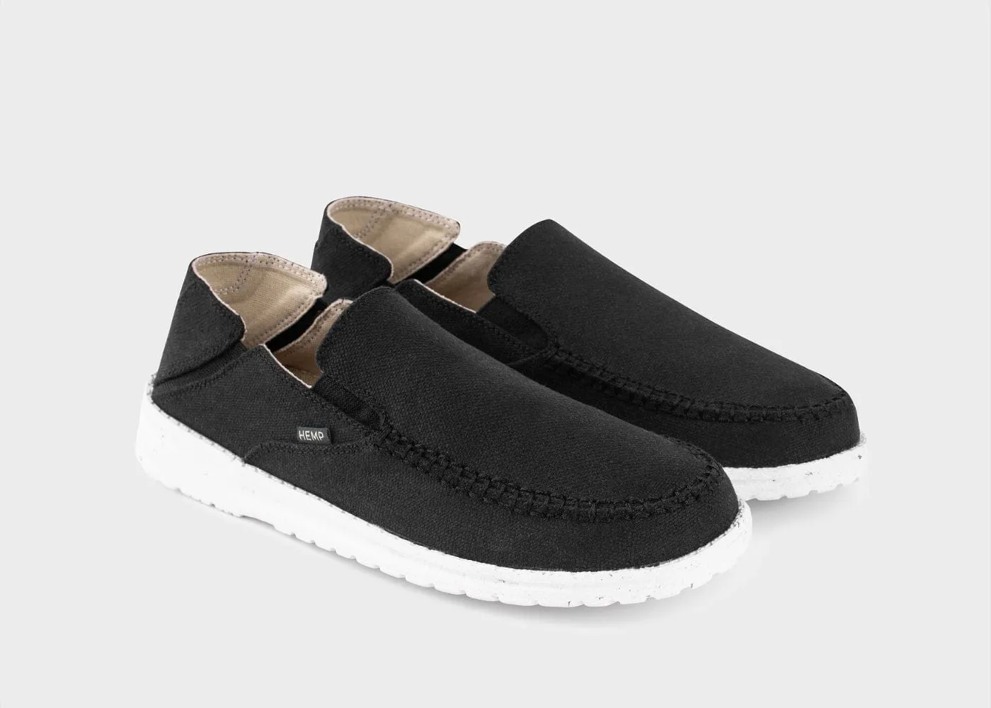 SunSlide Women's Hemp Slip-On Sneakers | Black