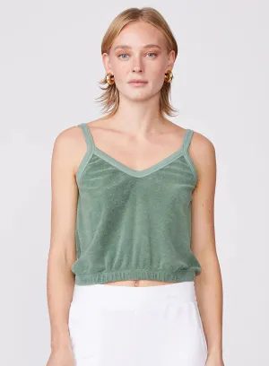 Towel Terry Elastic Waist Cami, Vine