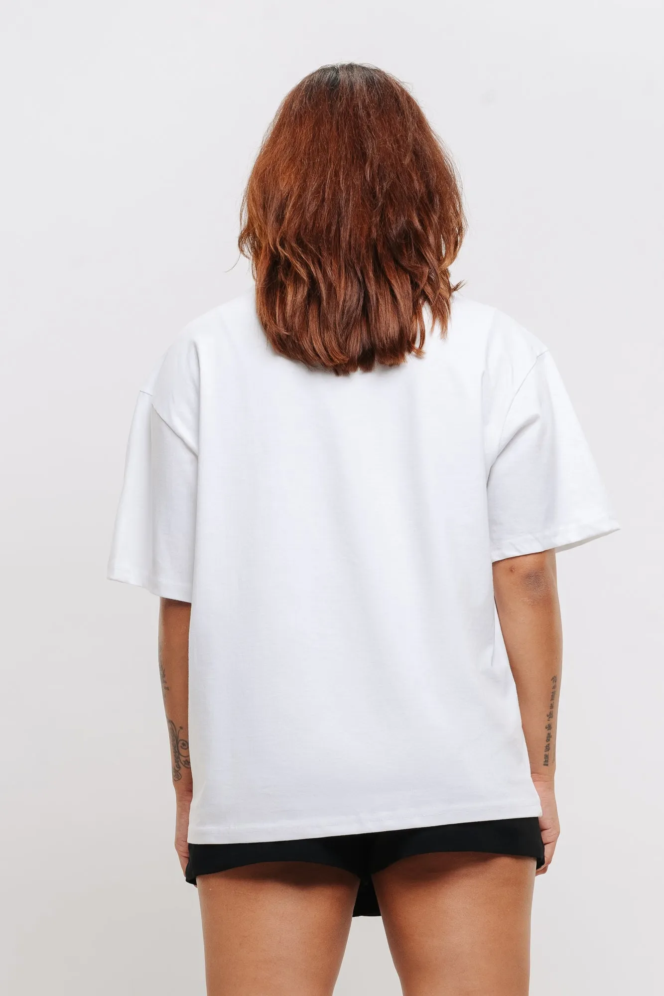 White Anime Oversized Tees