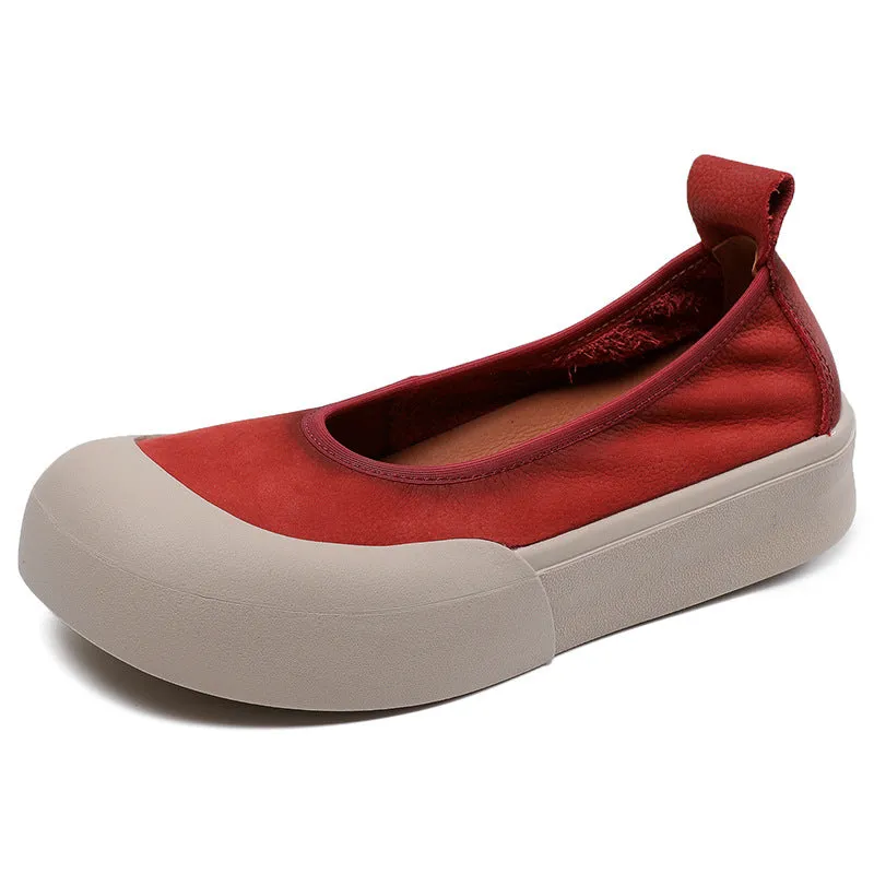 Women Soft Leather Minimalist Casual Flats