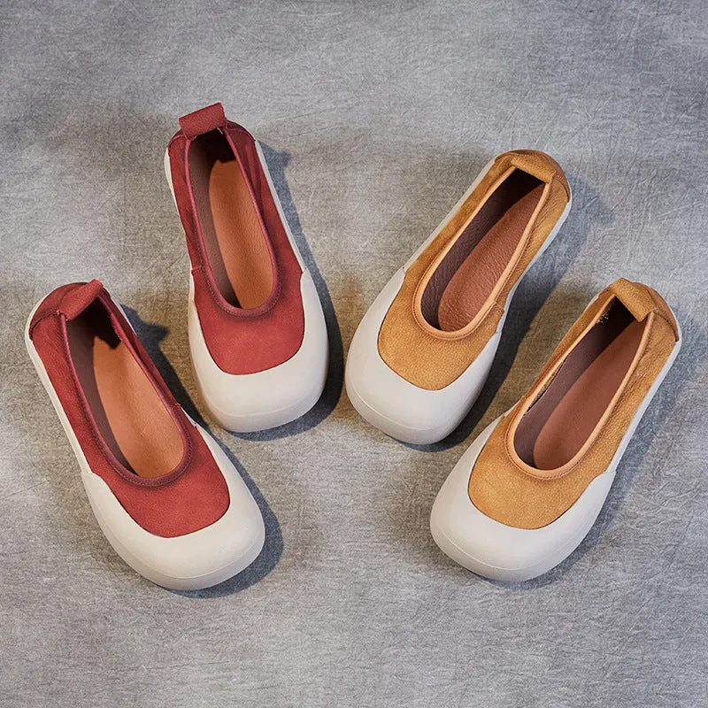 Women Soft Leather Minimalist Casual Flats