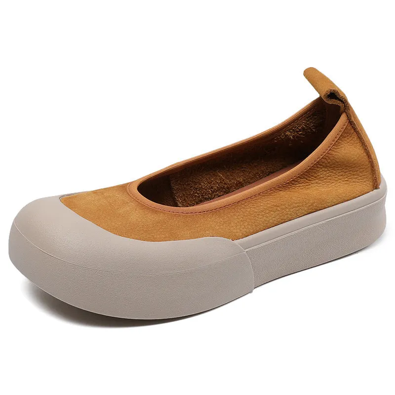 Women Soft Leather Minimalist Casual Flats