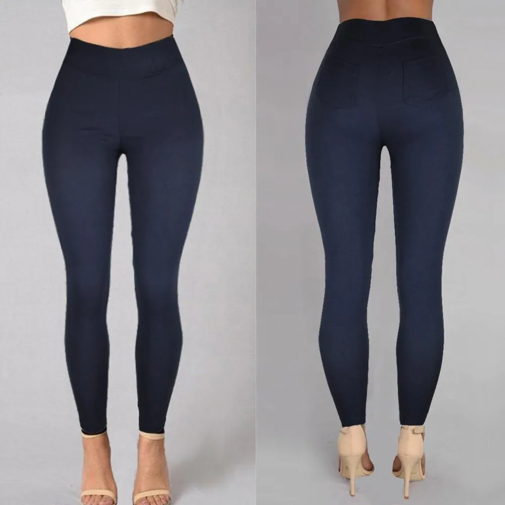 Women Stretchy Skinny Pencil Slim Fit  Denim Jeggings