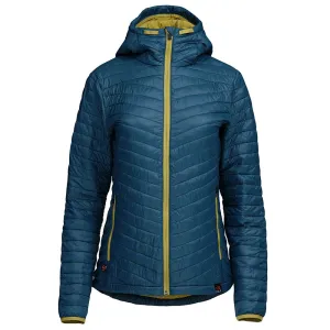 Womens Merino Wool Insulated Jacket (Petrol/Lime)