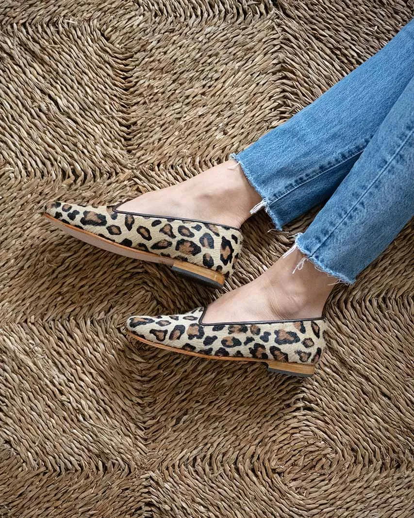 Women's Pony Hair Loafers, Leopard