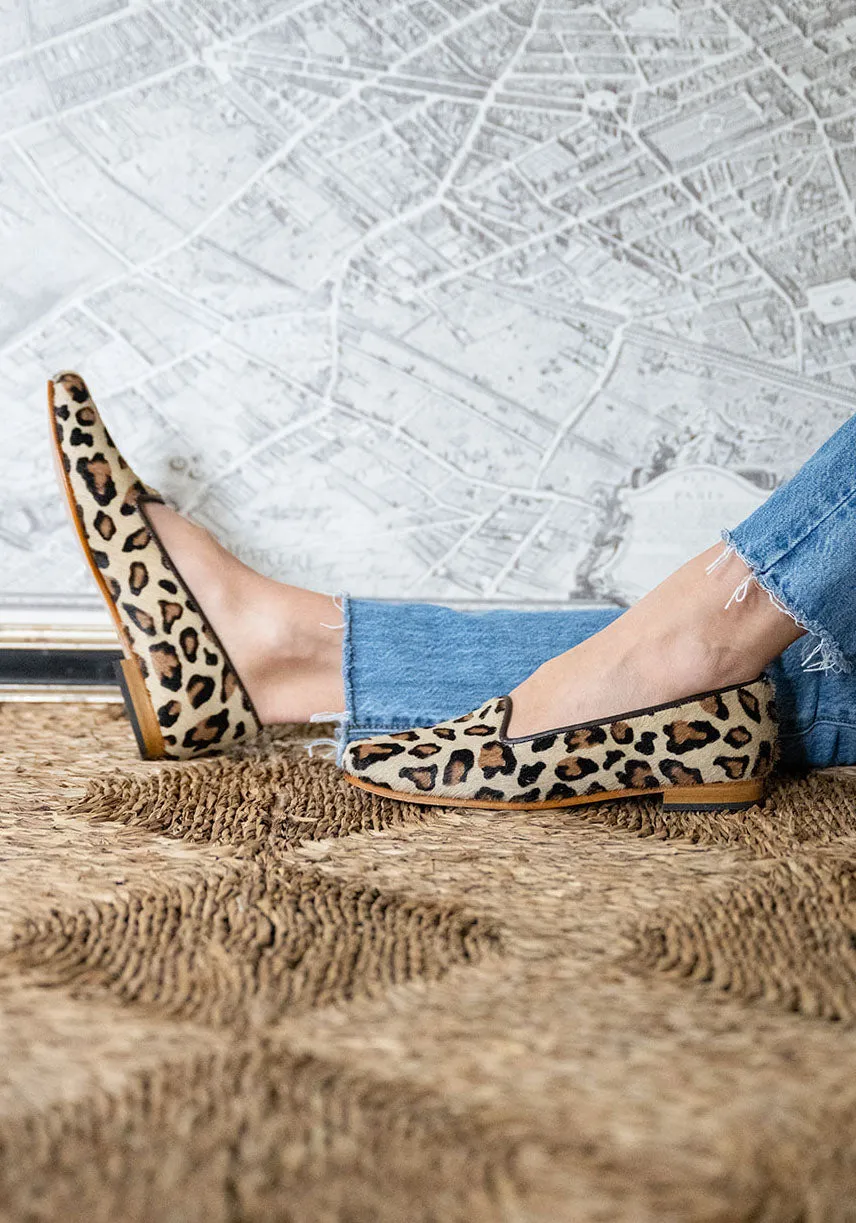 Women's Pony Hair Loafers, Leopard