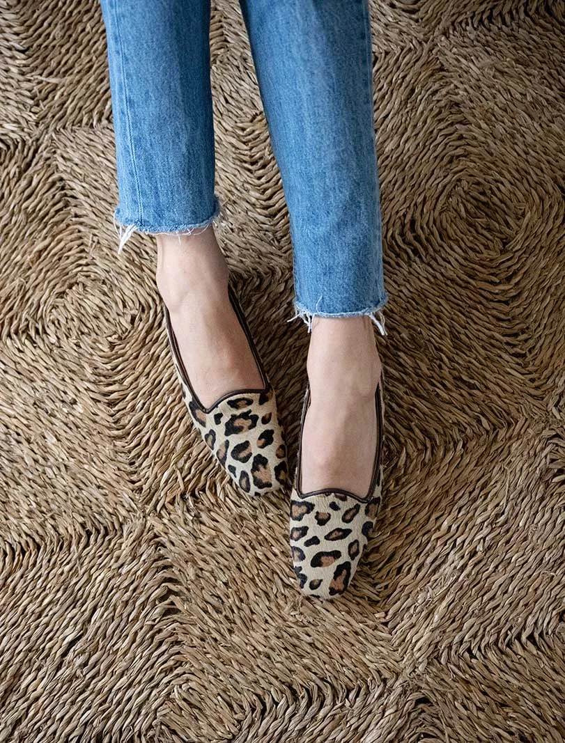 Women's Pony Hair Loafers, Leopard